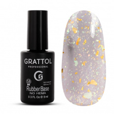 База Grattol Glitter №20 каучуковая, 9 мл База Grattol Glitter №20 каучуковая, 9 мл