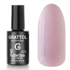 База Grattol Glitter №12 каучуковая, 9 мл База Grattol Glitter №12 каучуковая, 9 мл