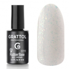 База Grattol Glitter №10 каучуковая, 9 мл База Grattol Glitter №10 каучуковая, 9 мл