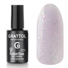 База Grattol Glitter №14 каучуковая, 9 мл База Grattol Glitter №14 каучуковая, 9 мл