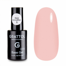 База Grattol Glitter №05 каучуковая, 9 мл База Grattol Glitter №05 каучуковая, 9 мл