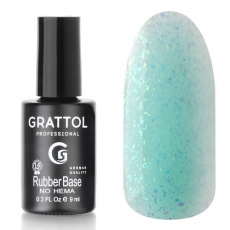 База Grattol Glitter №17 каучуковая, 9 мл База Grattol Glitter №17 каучуковая, 9 мл