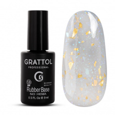 База Grattol Glitter №18 каучуковая, 9 мл База Grattol Glitter №18 каучуковая, 9 мл