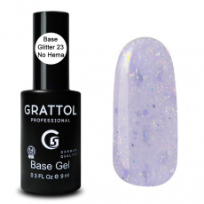 База Grattol Glitter №23 каучуковая, 9 мл База Grattol Glitter №23 каучуковая, 9 мл