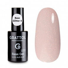 База Grattol Glitter №04 каучуковая, 9 мл База Grattol Glitter №04 каучуковая, 9 мл