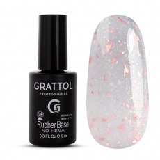 База Grattol Glitter №19 каучуковая, 9 мл База Grattol Glitter №19 каучуковая, 9 мл