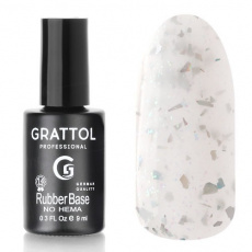 База Grattol Glitter №09 каучуковая, 9 мл База Grattol Glitter №09 каучуковая, 9 мл