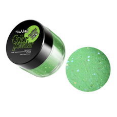 Пудра акриловая ruNail игристый зеленый (арт.0056), 7 гр Пудра акриловая ruNail игристый зеленый (арт.0056), 7 гр