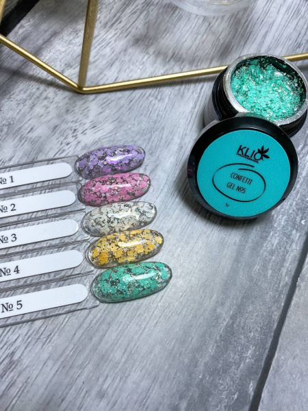 Гель Klio CONFETTI 02, 5 гр - «Bloom» Гель Klio CONFETTI 02, 5 гр - «Bloom»