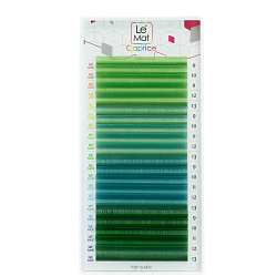 Ресницы Le Maitre цветные MIX Emerald C 0,10*9-13 мм