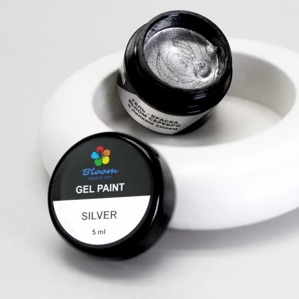 Гель-краска Bloom с липким слоем 5 мл Серебро - «Bloom» Гель-краска Bloom с липким слоем 5 мл Серебро - «Bloom»